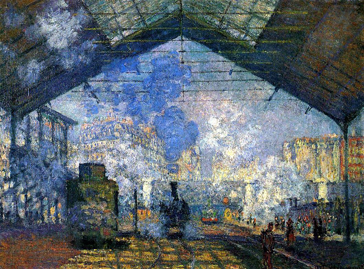 Nhà ga, tranh của Claude Monet